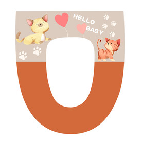 卡通马桶圈图案