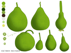 瓢瓜手绘素材