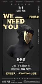 酒吧招聘海报