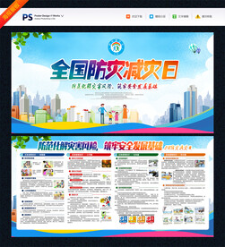 防灾减灾日展板