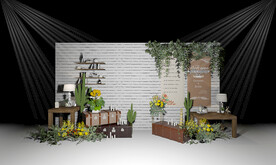 3Dmax婚礼迎宾留影区设计