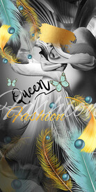 时尚美女女王羽毛蝴蝶装饰画玄关