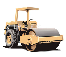 压路机 卡通