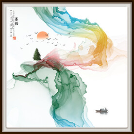 水墨画软膜天花