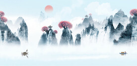 山水画 新中式 晶瓷画