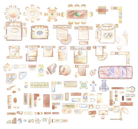 手绘海报地产开发广告彩屏素材
