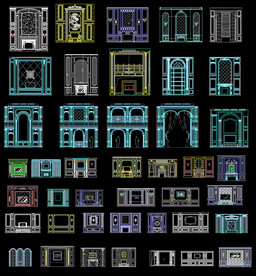 欧式背景墙图纸