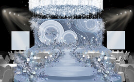 雾霾蓝婚礼效果图