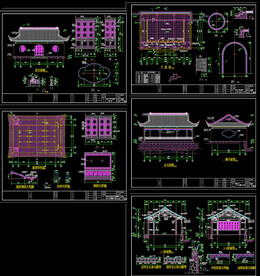 仿古建筑之镜心卢建筑施工图 
