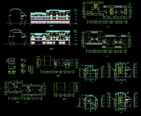 仿古民居建筑施工图 
