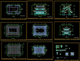 古建三江阁施工图 