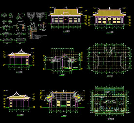 洗心禅寺天王殿施工图 