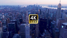 航拍现代城市群街道夜景