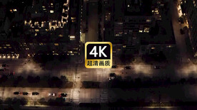  航拍现代城市群街道夜景