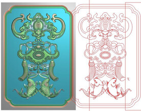 蝙蝠吊如意双鱼战国