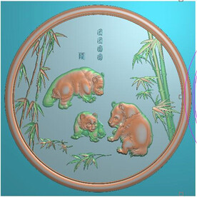 圆盘竹子熊猫