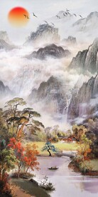 玄关山水
