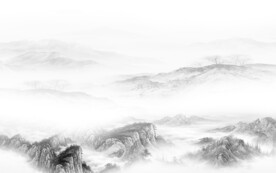 中式最新意境山水 文件分层 