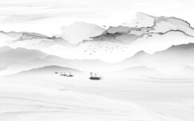 新款高雅意境山水 文件分层 