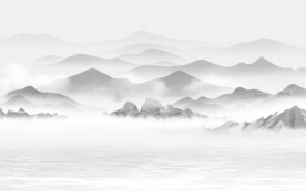 高档简约意境山水 文件分层 