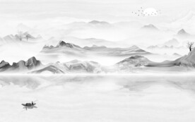 最新风景意境山水 文件分层 