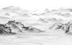 灰色风景新款山水 文件分层 