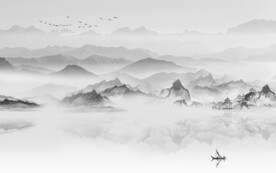 水墨大气意境山水 文件分层 