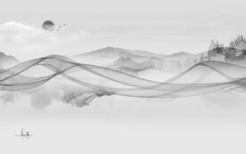 人气中式简约新画 山水分层画