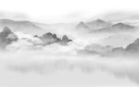 中式山水现代新画 文件分层画