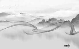 大气 新山水意境画 文件分层画