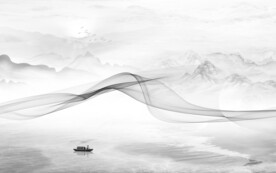 别墅新爆款山水画 文件分层画