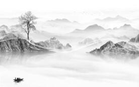 高清新爆款山水画 文件分层画