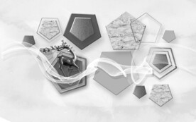 几何电视新背景墙 分层文件 