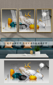 石来运转轻奢装饰画