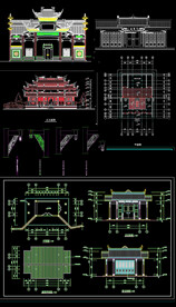 祠堂门楼建筑图纸