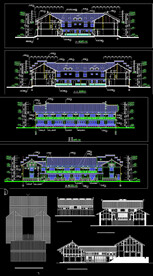  民居建筑剖立面图
