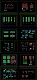 中式建筑构件图纸