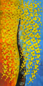 发财树 装饰画 晶瓷画