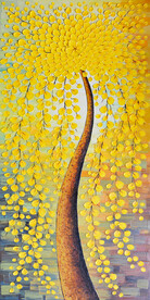 发财树 装饰画 晶瓷画