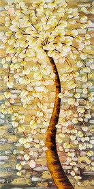 发财树 装饰画 晶瓷画