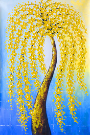 发财树 装饰画 晶瓷画