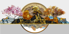 装饰画 晶瓷画 新中式