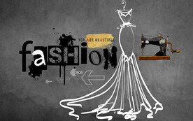 个性黑板时尚服装店工装背景墙