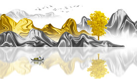 新中式山水装饰画