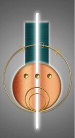 晶瓷抽象光影几何形状玄关装饰画