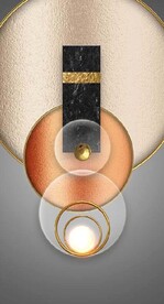 晶瓷抽象光影几何形状玄关装饰画