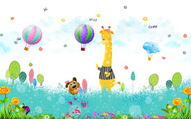 卡通儿童背景墙