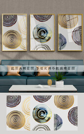 抽象年轮装饰画