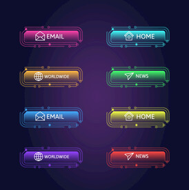 彩色质感水晶按钮图片