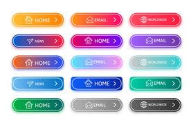 彩色质感水晶按钮图片